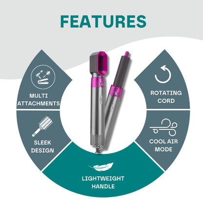 Premium 5 in 1 Hair Styler Pro V2 [Auto Curler & 1 Year Warranty]